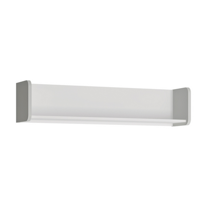 ALBI - Ensemble de Meubles de Chambre pour Jeunes - Blanc Matt / Gris Froid Brillant