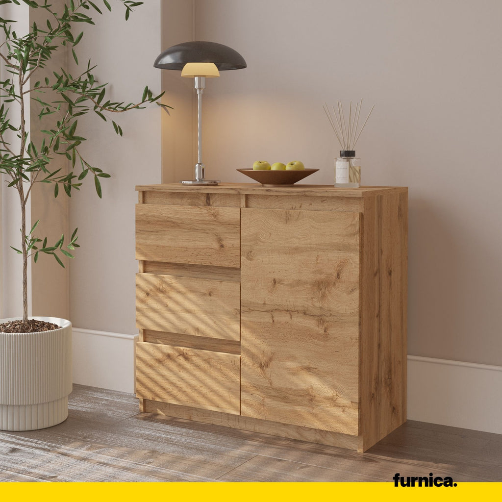 Commode 5 Tiroirs En Rotin Et Bois - Meuble De Rangement Élégant Style Bohème - Buffet Cannage Multifonction Pour Chambre, Salon, Couloir (60x30x91 Cm)
