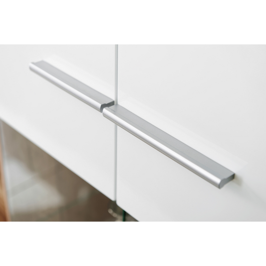 Unité Murale TV SAALA - Ensemble de Meubles TV / Ensemble de Meubles de Salon - Chêne Monument / Blanc Brillant