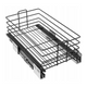 Rangement coulissant de 30 cm à fermeture silencieuse - Panier filaire - Gris graphite