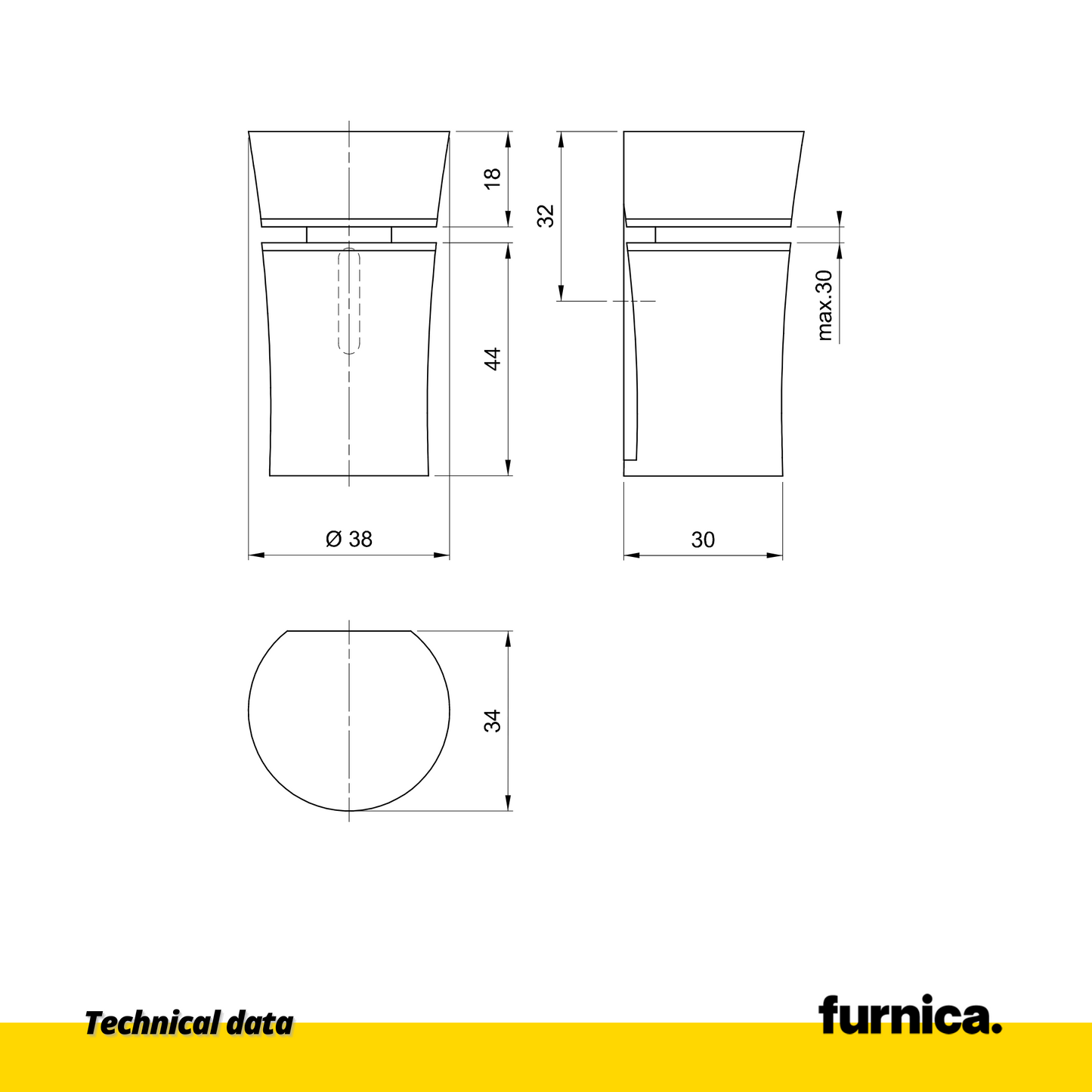 Support étagère verre et panneau cylindrique - Chrome mat