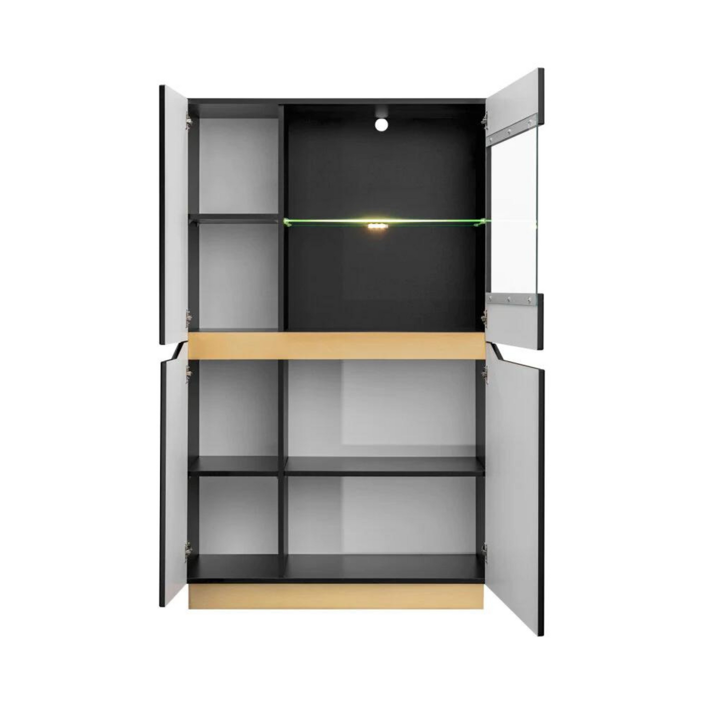 Unité Murale TV FAME - Ensemble de Meubles TV / Ensemble de Meubles de Salon - Noir / Or