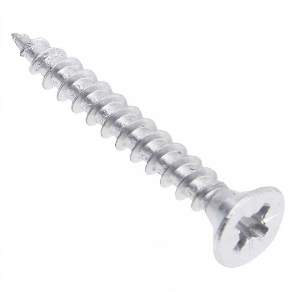 Vis à bois PZ2 4.0x45mm Zinc Blanc (100 pièces)