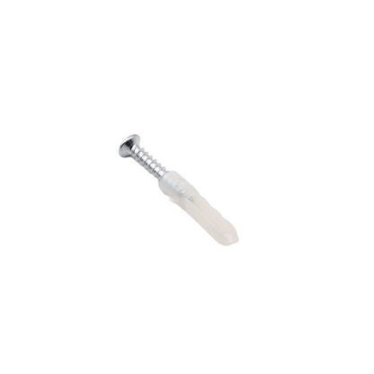Chevilles universelles 6x25 mm sans collerette avec vis en acier zingué - Lot de 10