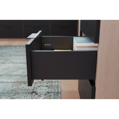 Système de tiroirs Soft-Close, BASSE - SLIM, H: 89mm, Noir