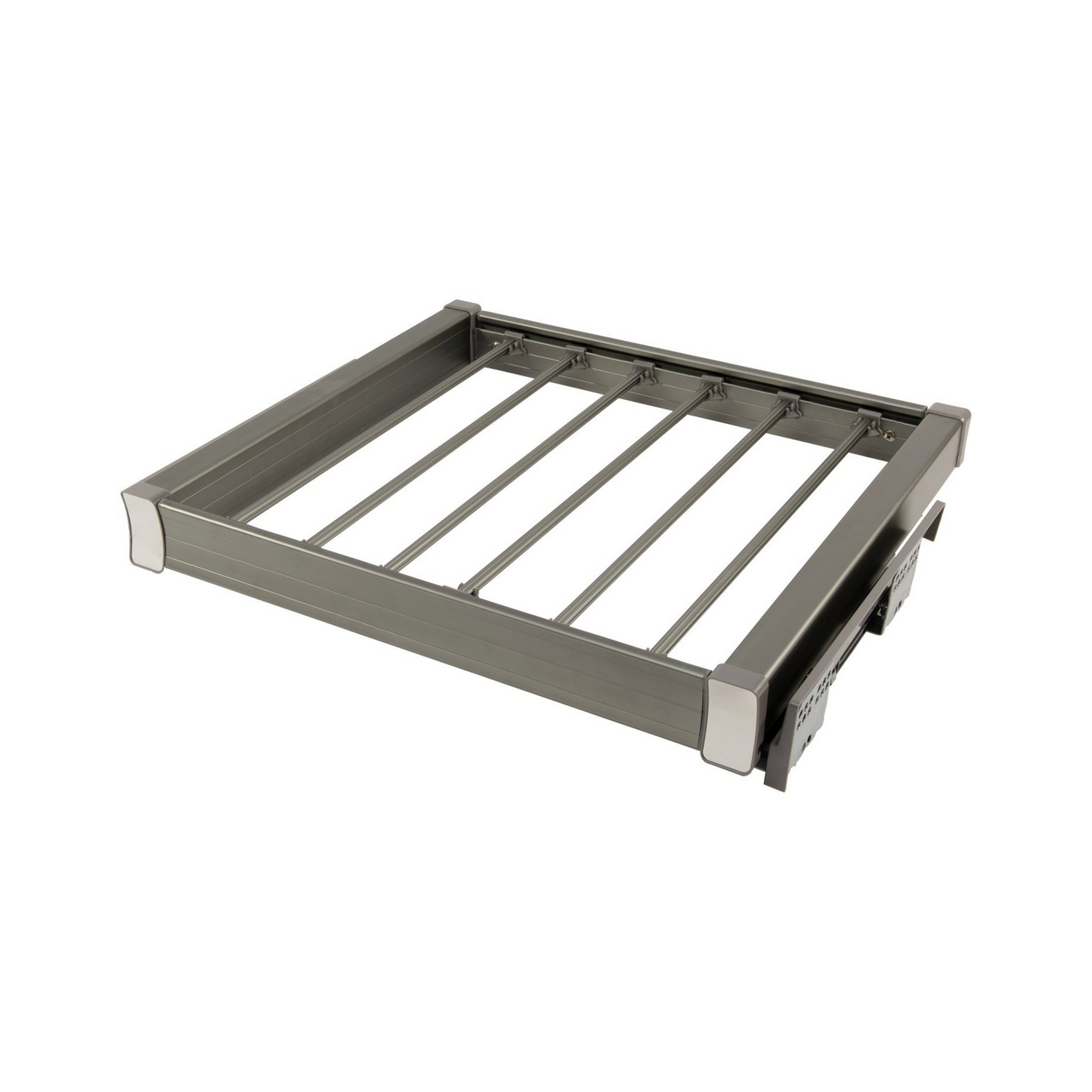 Pull Out Trouser Hanger for 90 cm Cabinet Soft-Close - Single Shelf - Grey