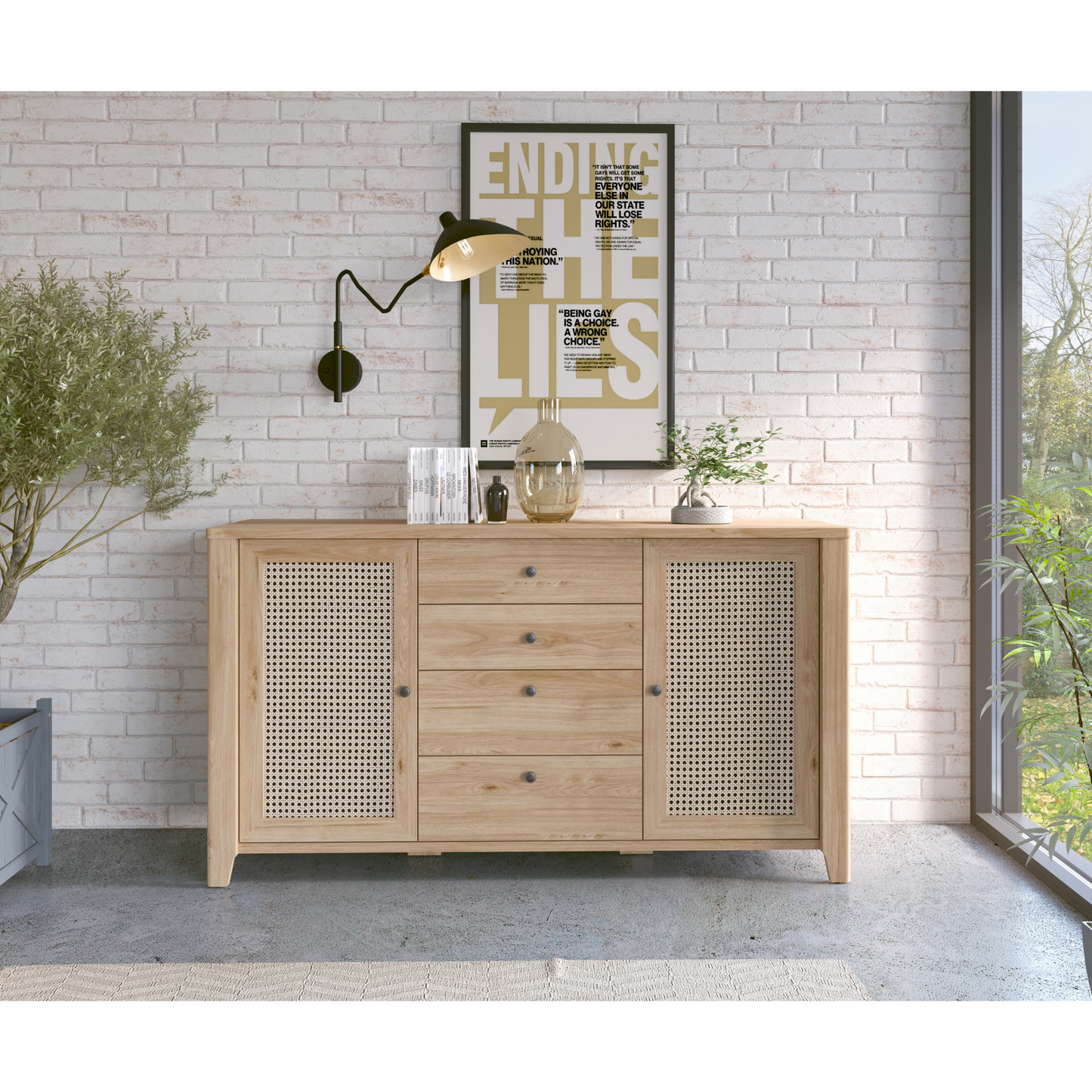 PARILLA - Ensemble de Meubles de Salon - Jackson Hickory / Amadeus