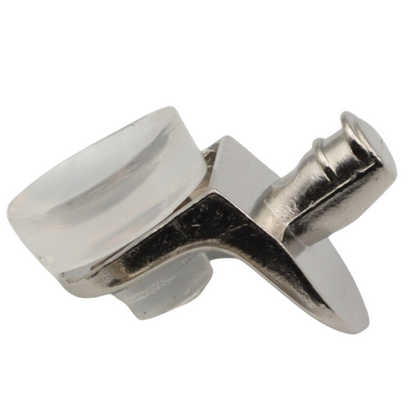 Taquets pour Étagère verre en plastique 5mm nickel