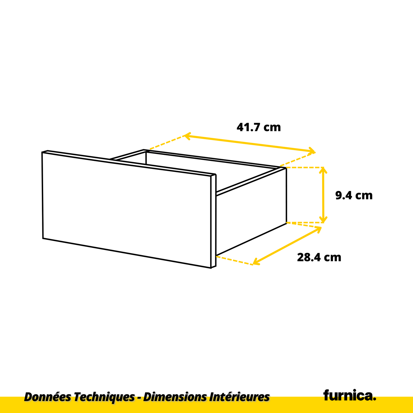 GABRIEL - Commode 6 Tiroirs - Buffet de Chevet - H71 cm L100 cm P33 cm (Anthracite / Noir Brillant)