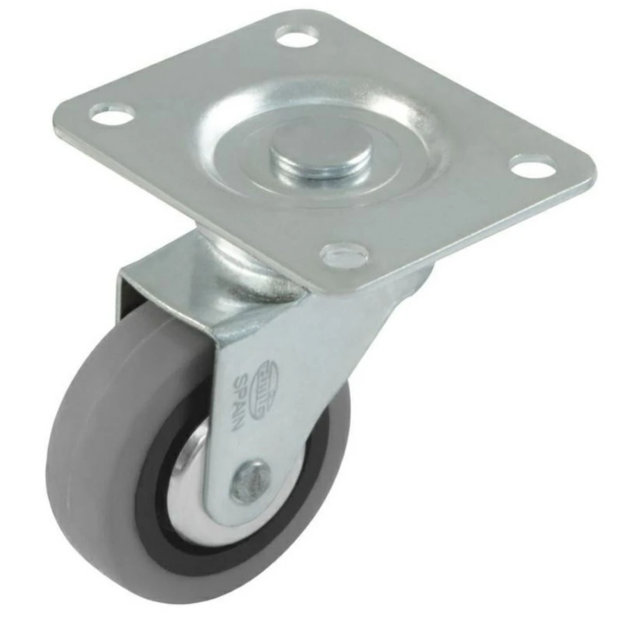 Roulette de meuble en caoutchouc Ø60mm