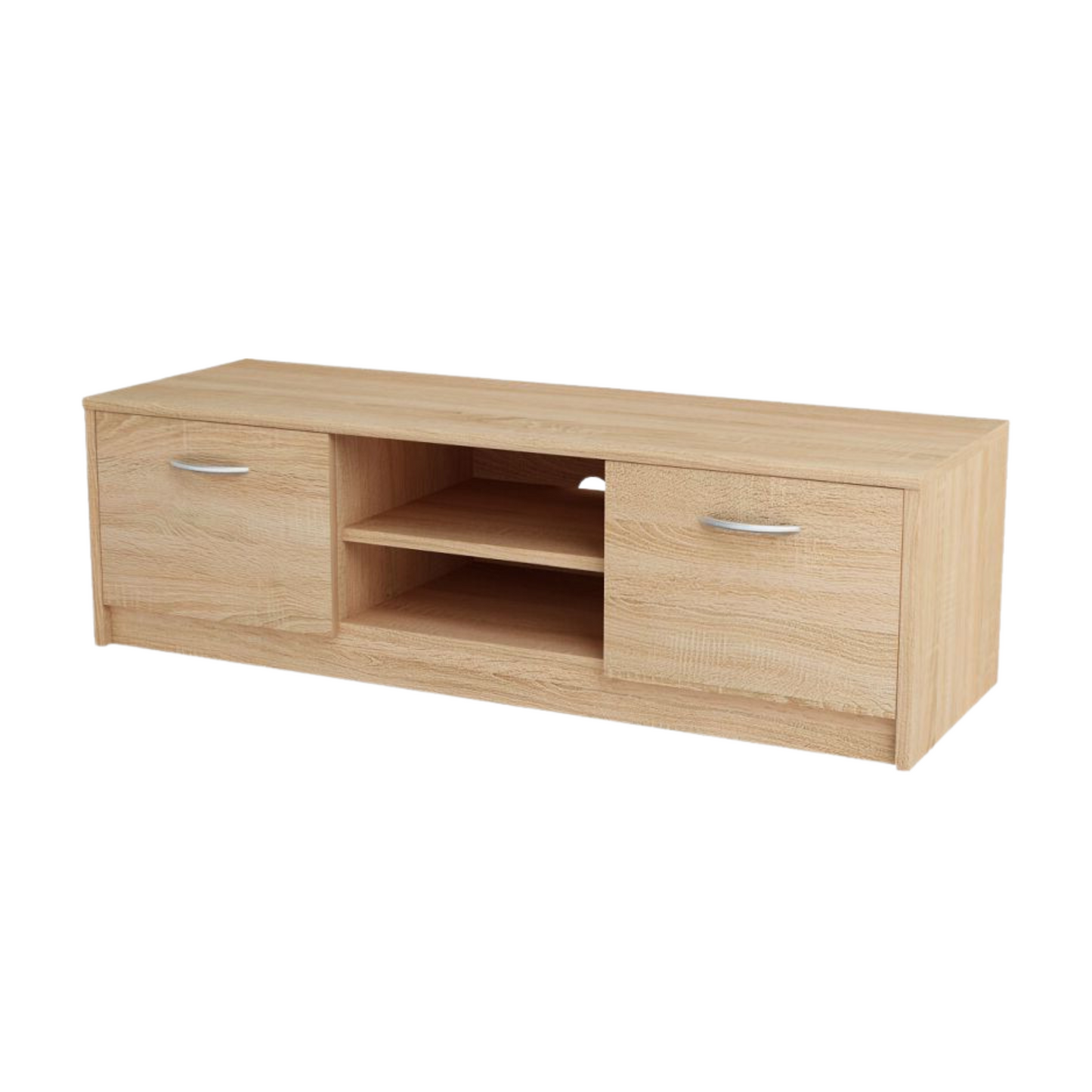 GRACE - Meuble TV avec 2 Portes et 1 Étagère - Chêne Sonoma H36cm L120cm P41cm