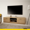 JANE - Meuble TV avec 2 Portes et 1 Étagère - Chêne Sonoma H36cm L160cm P41cm