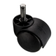 Roulette pivotante pour meuble en plastique avec tige 10mm - Ø50mm