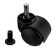 Roulette pivotante pour meuble en plastique avec tige 8 mm et douille - Ø 40 mm