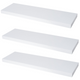 Étagère murale invisible 800mm lot de 3 - Blanc mat