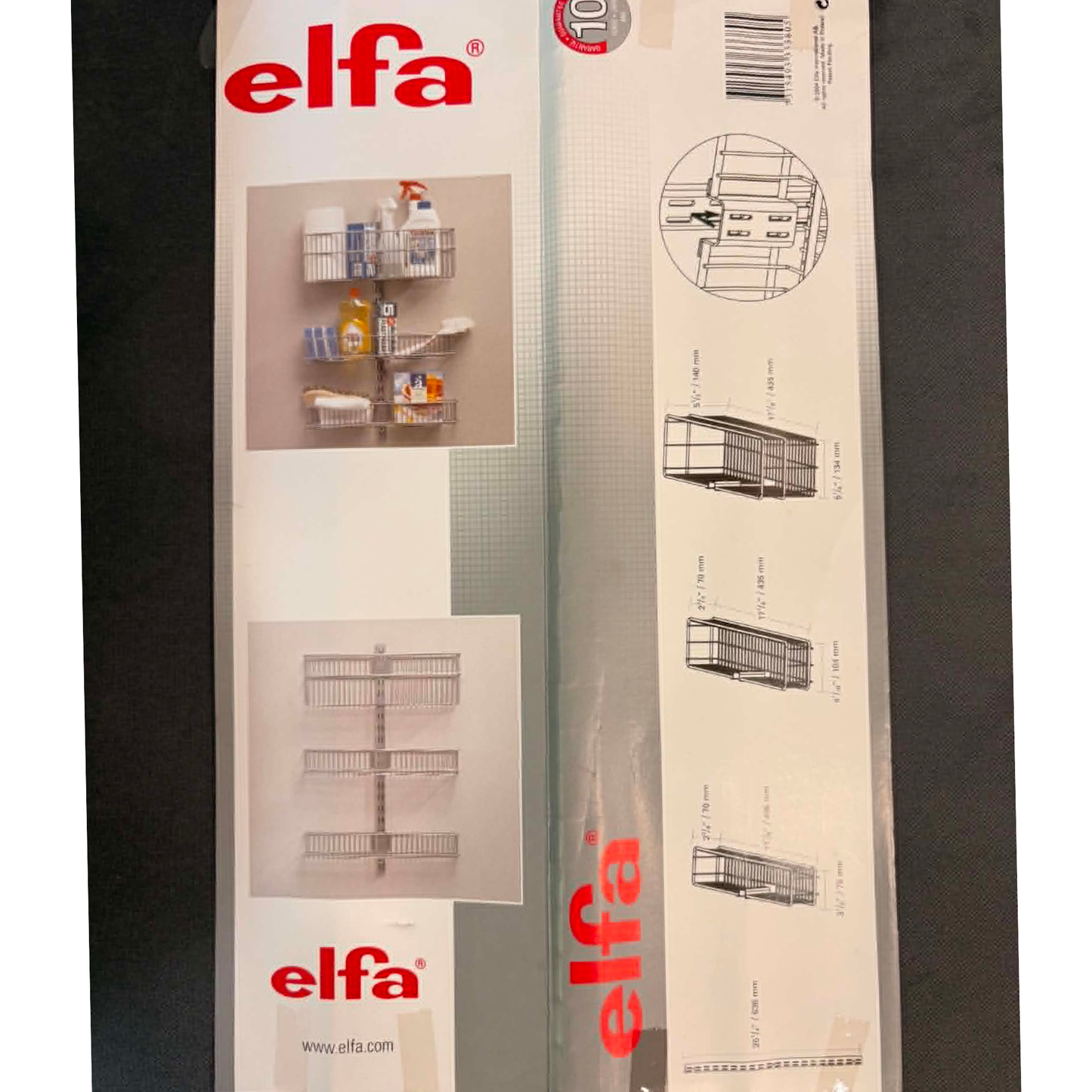 Système de paniers pour porte et mur Elfa - Chrome, Grand