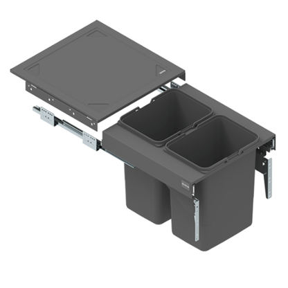 Poubelle de cuisine encastrable - 2x15L - 50cm Cabinet