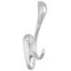 Crochet mural double - 160 mm - Aluminium Argent W018