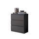 GABRIEL - Commode 3 Tiroirs - H72 cm L60 cm P33 cm (Anthracite)