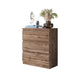 GABRIEL - Commode 3 Tiroirs - H72 cm L60 cm P33 cm (Chêne Wotan)