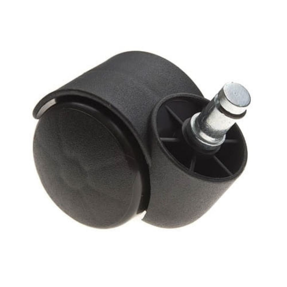 Roulette pivotante pour meuble avec tige de fixation Ø50 mm - Noir
