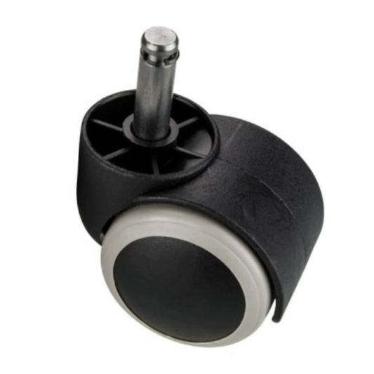 Roulette pivotante en caoutchouc pour meuble avec tige de fixation 10 mm Ø50 mm