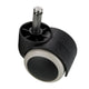 Roulette pivotante en caoutchouc pour meuble avec tige de fixation 10 mm Ø50 mm