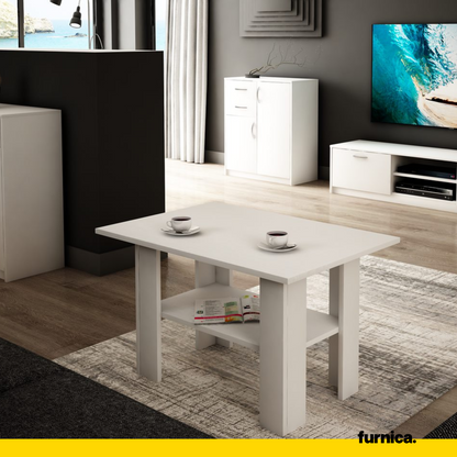DYLAN - Table Basse - Blanc Matt H55cm L87cm P60cm