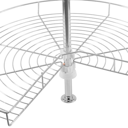 Carrousel de rangement  d'angle 3/4 pour placard de cuisine système - 750mm- Chrome