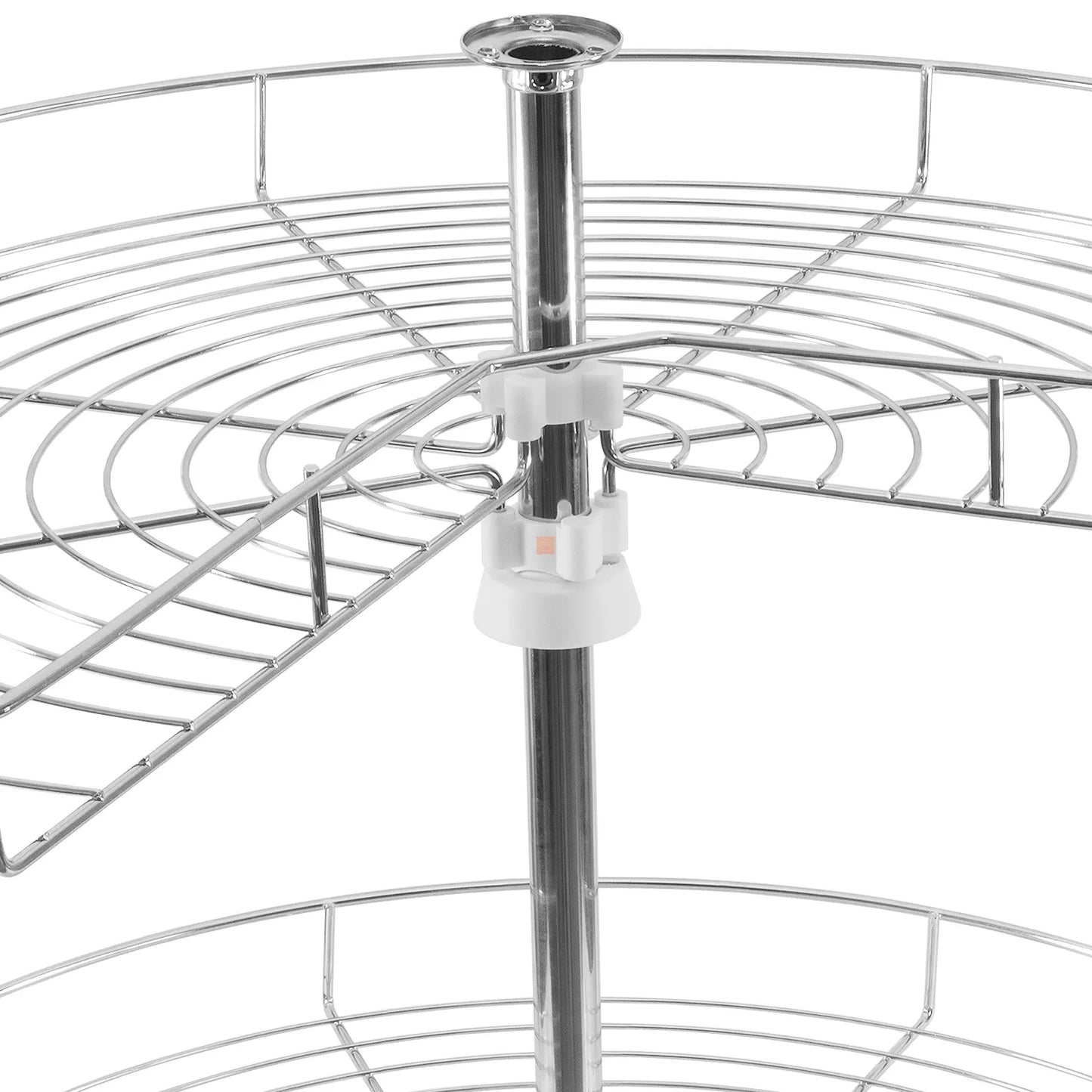 Carrousel de rangement d'angle 3/4 pour placard de cuisine système - 600mm - Chrome
