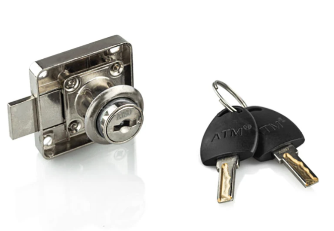 Serrure de meuble à cylindre ZB-300/S1 à clé identique - Chrome