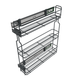 Rangement coulissant de 15 cm à fermeture latérale silencieuse - 3 paniers - Anthracite