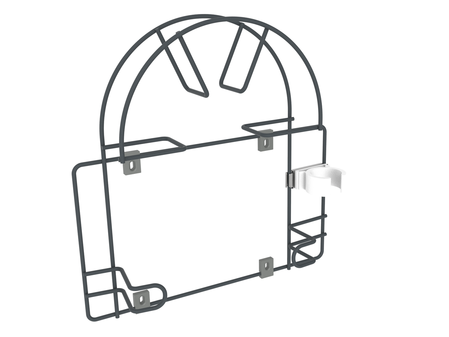 Porte-tuyau d'aspirateur en argent - Petit - Anthracite