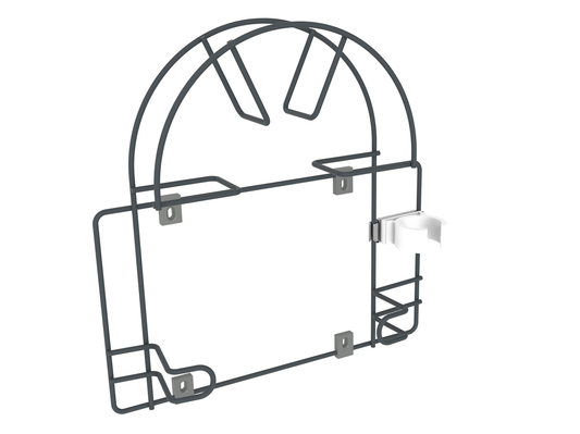 Porte-tuyau d'aspirateur en argent - Petit - Anthracite