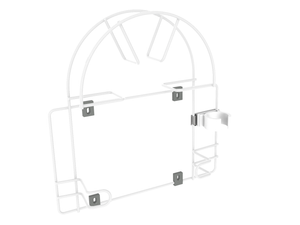 Porte-tuyau d'aspirateur en argent - Petit - Blanc