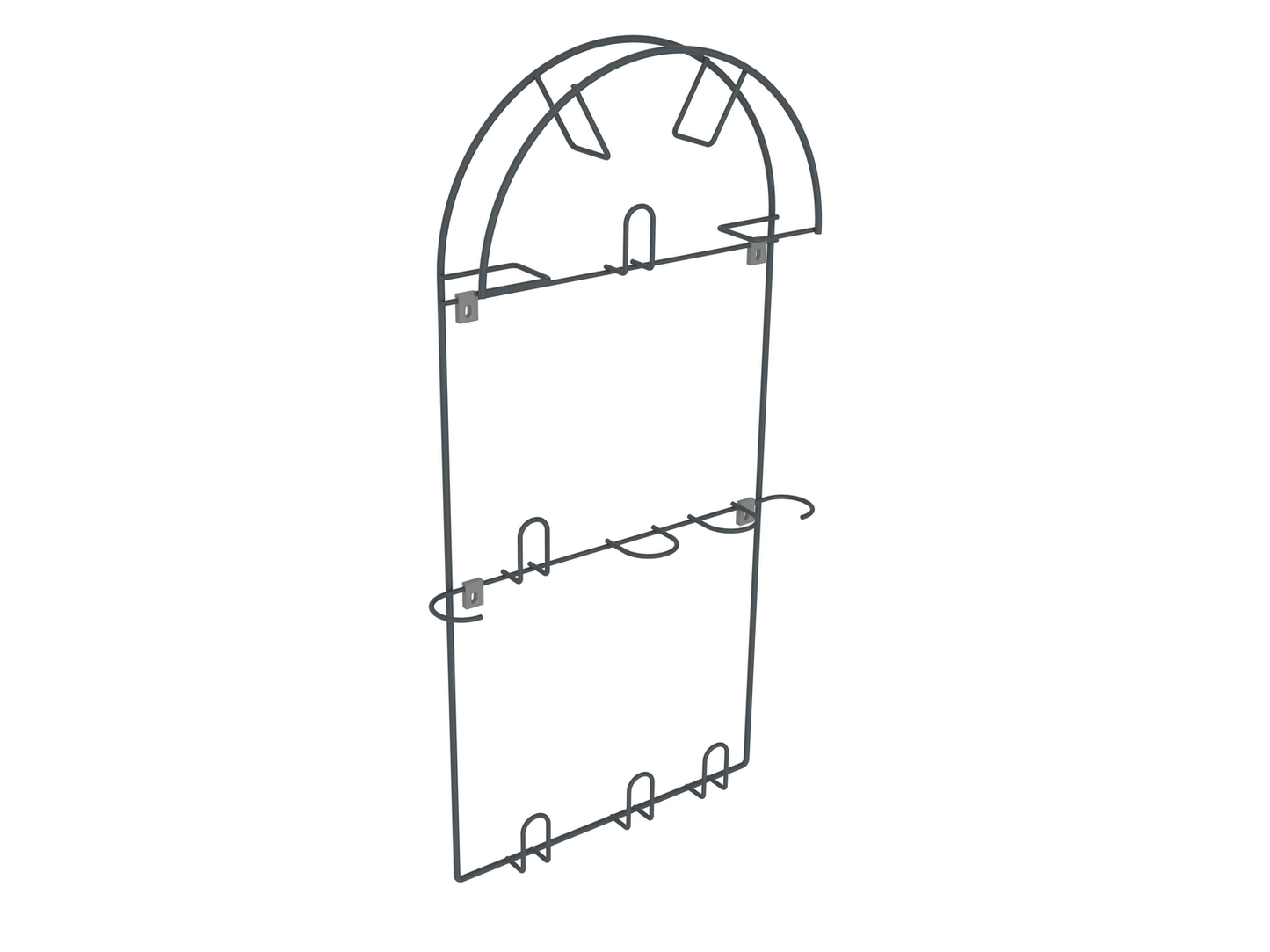 Porte-tuyau d'aspirateur en argent - Grand - Anthracite