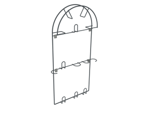 Porte-tuyau d'aspirateur en argent - Grand - Anthracite