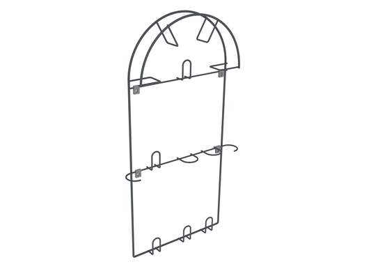 Porte-tuyau d'aspirateur en argent - Grand - Anthracite