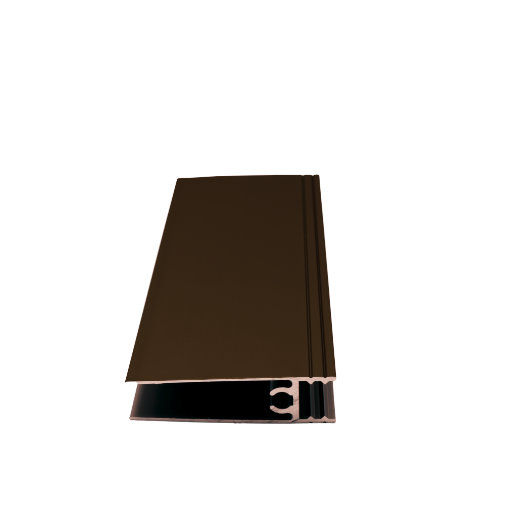 Profilé Horizontal Inférieur en Aluminium de 10 mm 560 cm - Cognac Anodisé