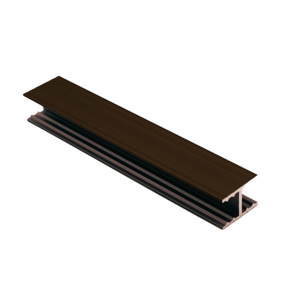 Barre de Connexion en H 10mm Profil Horizontal en Aluminium 560cm - Cognac Anodisé