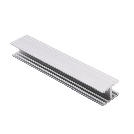 Barre de Connexion en H 10mm Profilé Horizontal en Aluminium 560cm - Argent Anodisé
