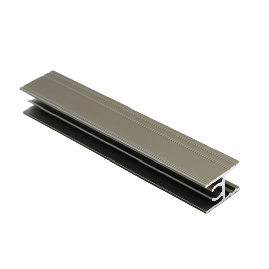10mm Top Profil Horizontal en Aluminium 560cm - Champagne Anodisé