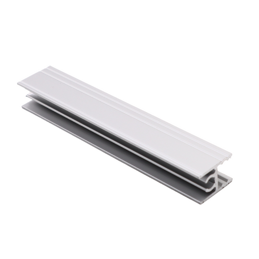 10mm Top Profil Horizontal en Aluminium 560cm - Anodisé Argent