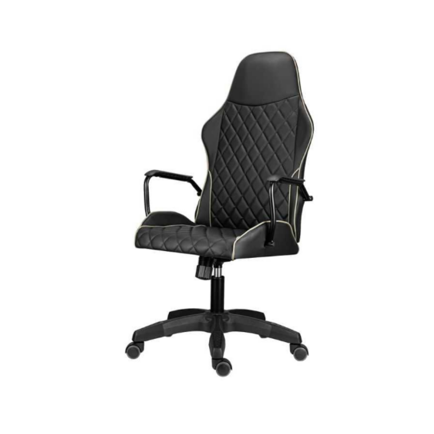 FABIO I - Chaise de Bureau Matelassée Recouverte de Micro-Maille de Haute Qualité - Noir H121cm L66cm