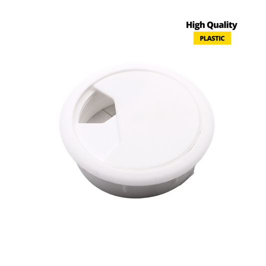 Passe-câble en plastique 60mm - Blanc