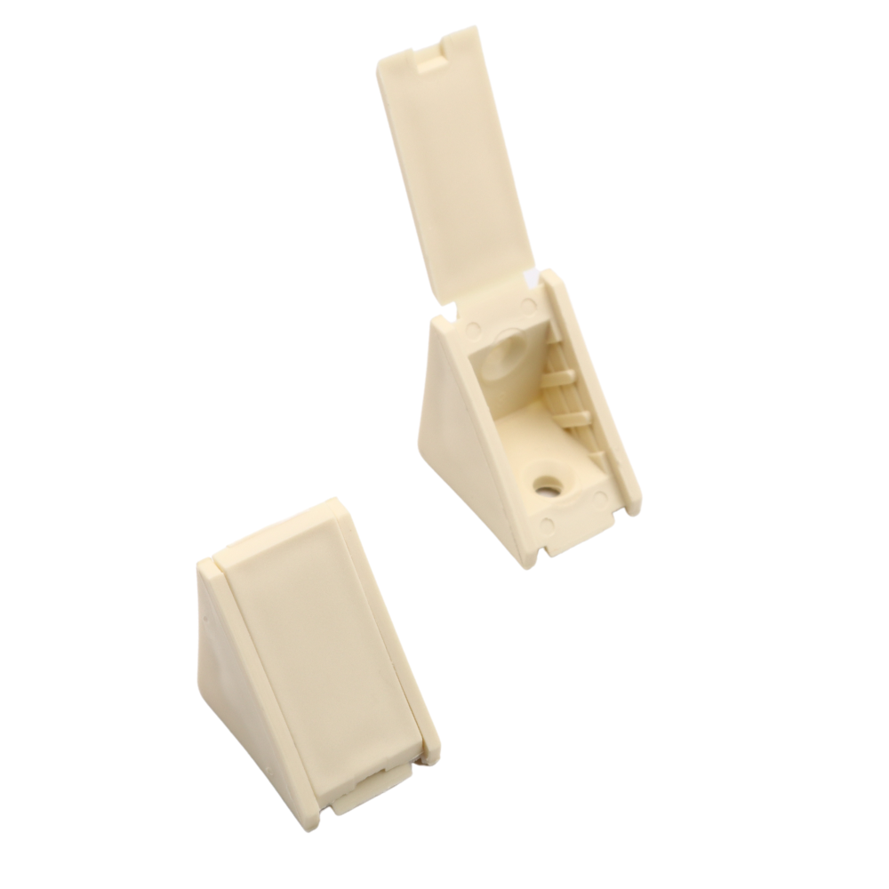 Équerre d'angle plastique - Crème 100 pièces
