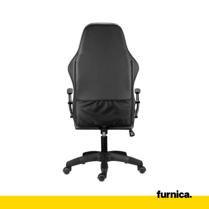 FABIO I - Chaise de Bureau Matelassée Recouverte de Micro-Maille de Haute Qualité - Noir H121cm L66cm