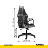 FABIO I - Chaise de Bureau Matelassée Recouverte de Micro-Maille de Haute Qualité - Noir H121cm L66cm