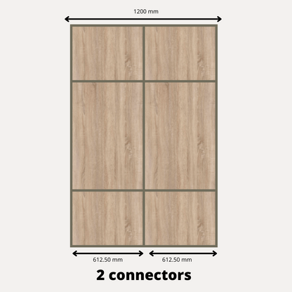 2x Portes d'armoire coulissantes - H: jusqu'à 2750mm L: 1200mm - MFC