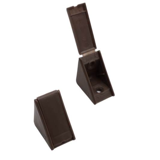 Équerre d'angle plastique - Marron très foncé 500 pièces